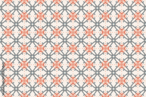 Seamless Fabric Texture Graphic Perspective Symmetric Art Luxury Endless Tile Template Textile Geometric Interior Background Fashion Shape Visual Wallpaper Cloth Digital Design Decoration Pattern.