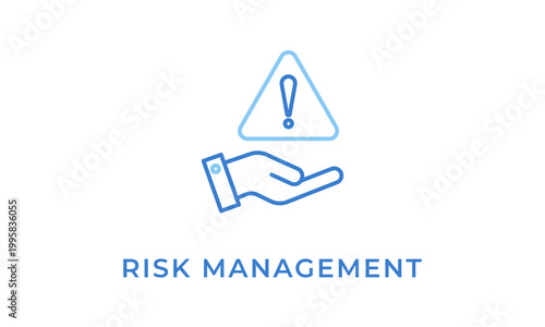 Risk management vector icon isolated on white background