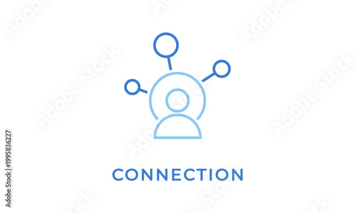 Connection vector icon isolated on white background