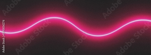 Neon line illuminates the dark frame with a vibrant pink wave pattern that provides a clean, contemporary aesthetic for modern technological branding and digital art displays.