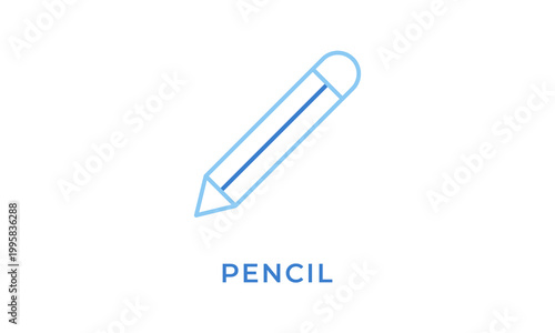 Pencil  vector icon isolated on white background
