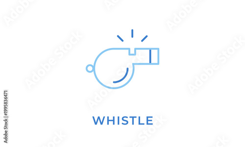 Whistle vector icon isolated on white background