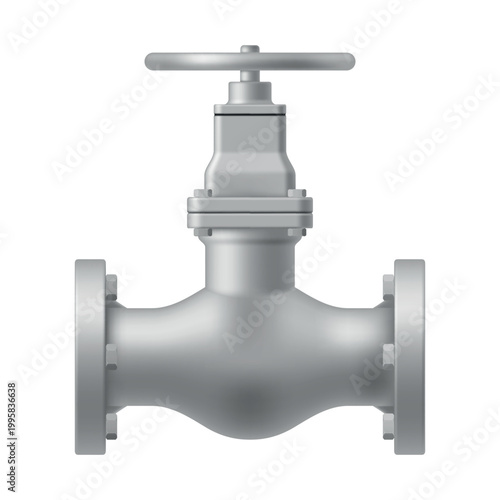 Industrial shut off valve vector design for technical and engineering applications
