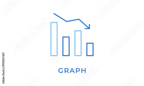 Graph  vector icon isolated on white background
