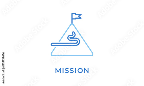 Mission vector icon isolated on white background