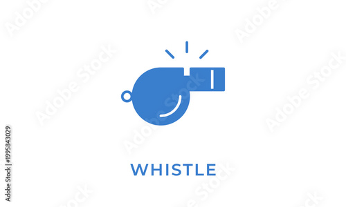 Whistle vector icon isolated on white background