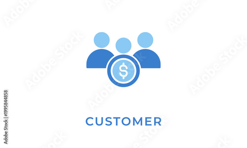 Customer  vector icon isolated on white background