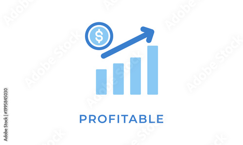 Profitable vector icon isolated on white background