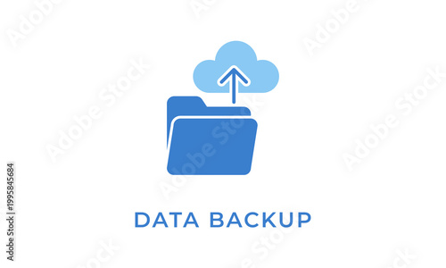 Data Backup vector icon isolated on white background
