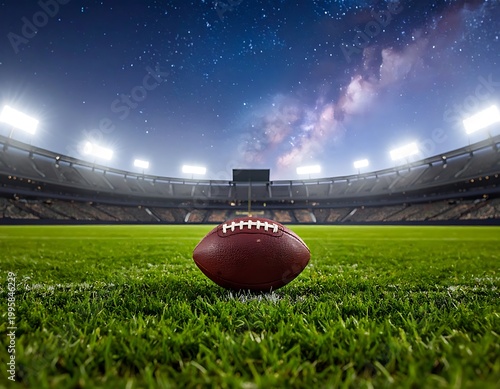 American Football Stadium Night Game.