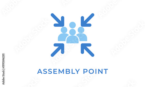 Assembly Point vector icon isolated on white background