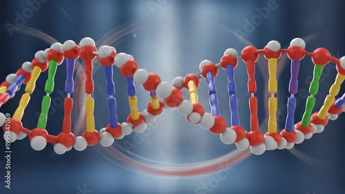 DNA Structure Animation - Visualizing the Double Helix and Genetic Code.