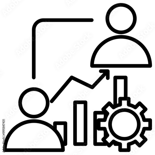 Vendor Management Outline Icon