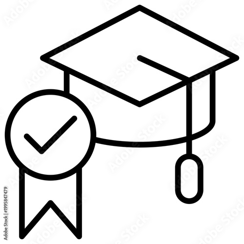 Graduation Outline Icon
