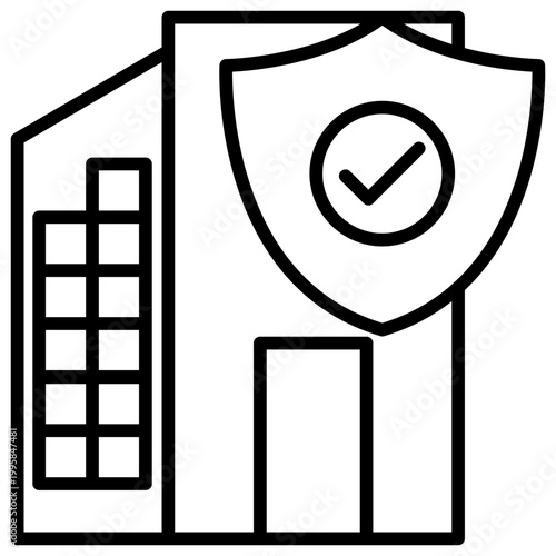 Business Insurance Outline Icon