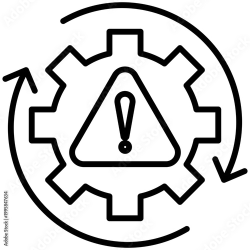 Disaster Recovery Outline Icon