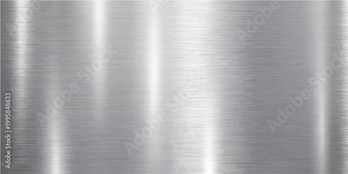 A polished, silvery metal background with subtle, natural light reflections, ideal for adding a modern aesthetic to any design or concept. 