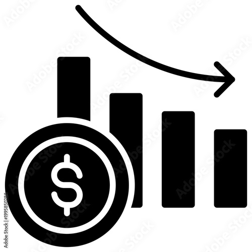 Recession Solid Icon