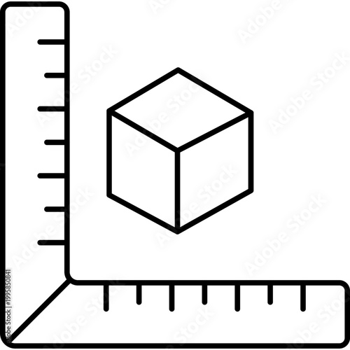Cuadro en lienzo Measurements Line Icon – Ruler Scale, Dimension Measurement, Size and Precision