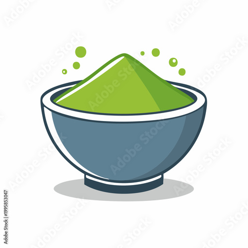 Green Powder in a Bowl