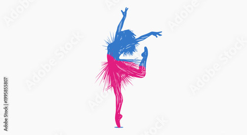 Young Female Dancer in Pink Tutu.