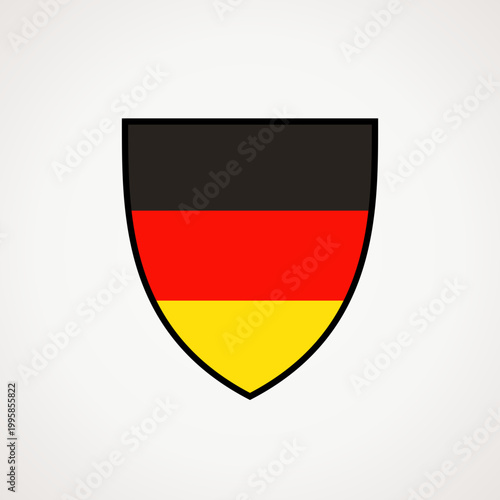 Shield with flag of Germany