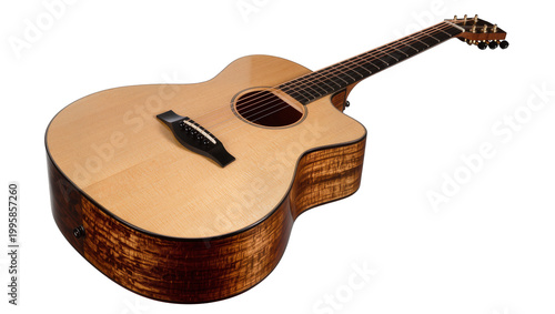 Photography Acoustic Guitar with Koa Wood Body and Rosewood Fingerboard