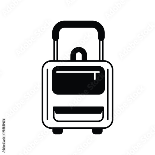 Baggage  icon with white background vector stock illustration