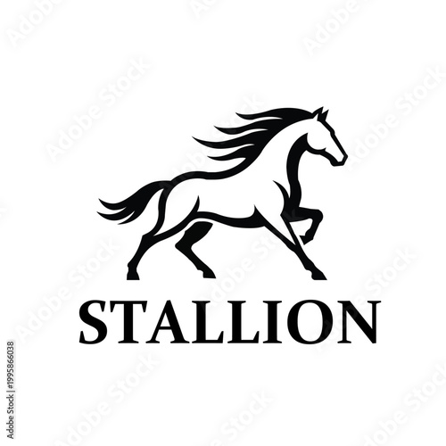 Flowing Stallion Logo – Dynamic Horse Motion & Premium Brand Identity