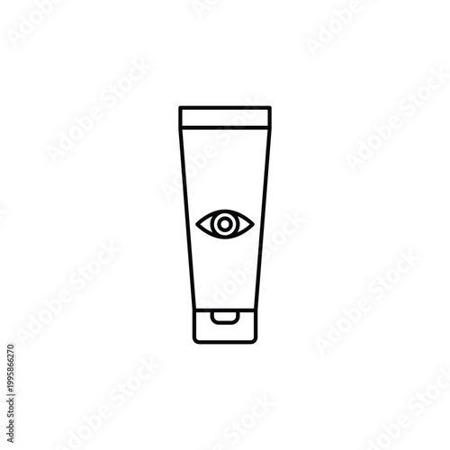 Eye cream icon isolated on white background in stroke line style