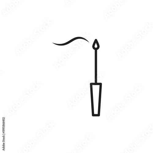 Eyeliner icon isolated on white background in stroke line style