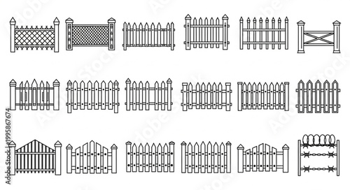Collection of Decorative Fence Designs and Styles.