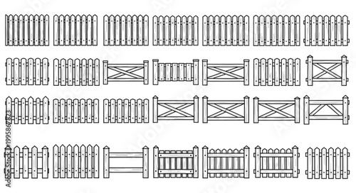 Collection of Wooden Fence Designs and Styles.