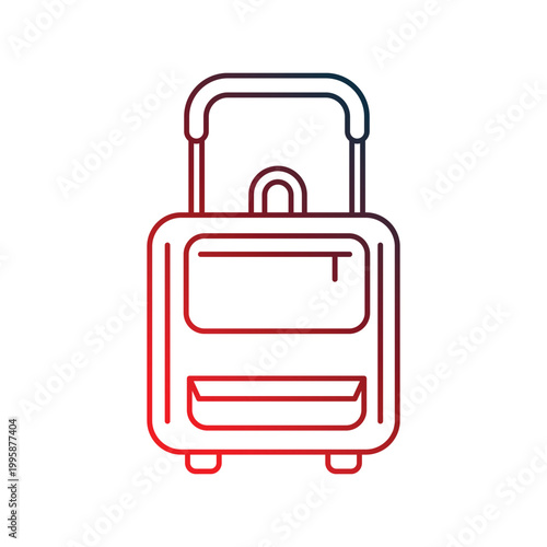 Baggage  icon with white background vector stock illustration