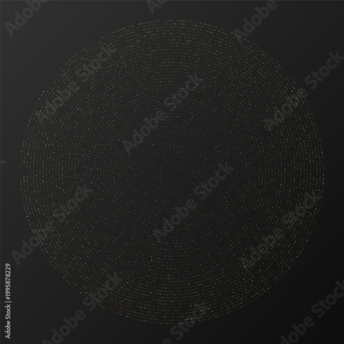Abstract gold glowing halftone dotted background