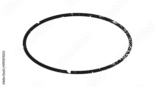 Grunge border in oval form