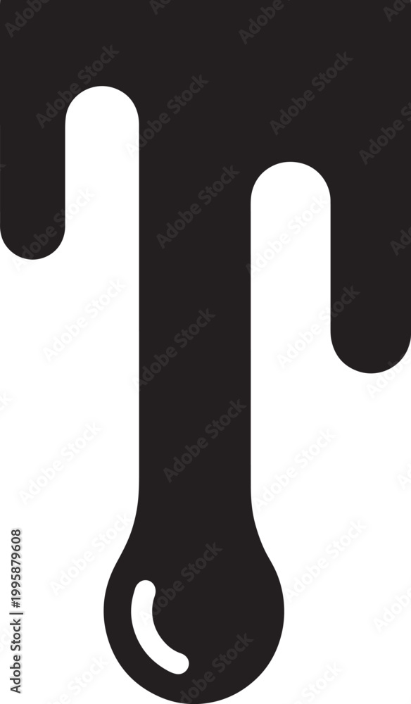 Obraz premium Liquid metal effect typography design element.