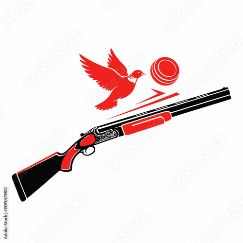 Clay Pigeon Shooting: Shotgun Aiming at Flying Target