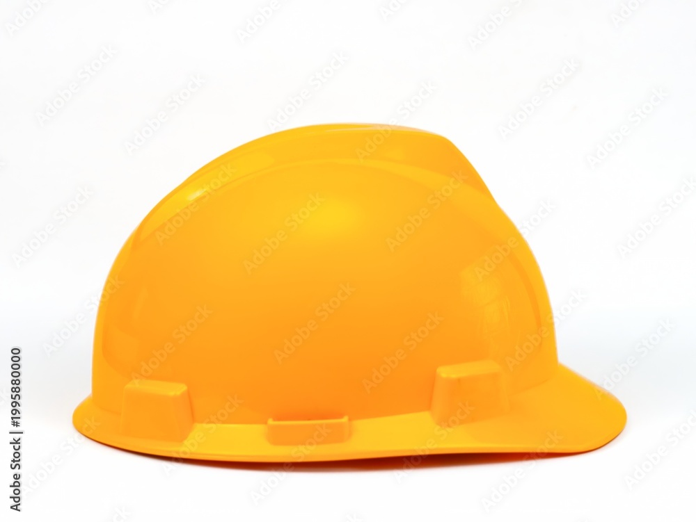 Fototapeta premium Yellow safety hardhat isolated on white background
