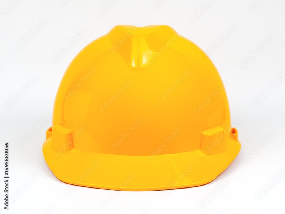 Fototapeta premium Yellow safety hardhat isolated on white background