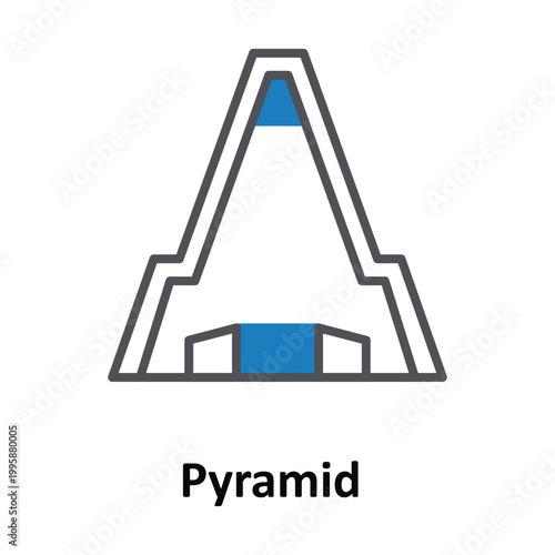 Pyramid  Vector icon which can easily modify or edit