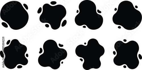 Abstract black shapes a collection