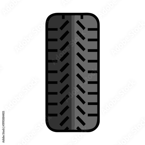 Worn tire tread design for automotive graphics and illustrations

