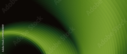 Modern abstract neon background with glowing lines and digital energy waves. Green color. Ideal for AI, data technology, innovation concepts, banners and futuristic designs.