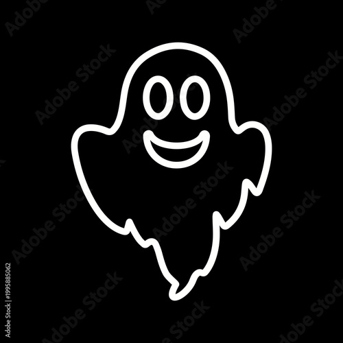 Bild auf Leinwand Ghost Vector Icon