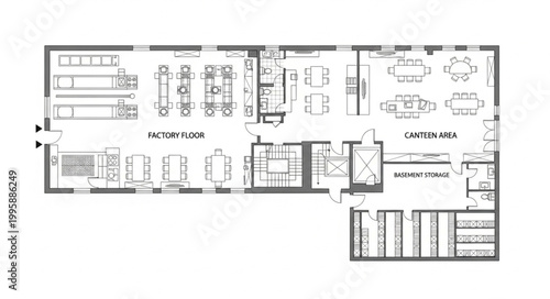 Architectural Floor Plan Blueprint Design Layout.