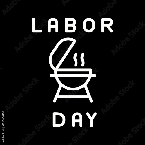 Labor Day BBQ Vector Icon
