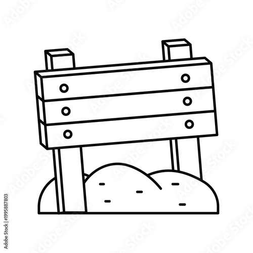 Signboard  icon with white background vector stock illustration