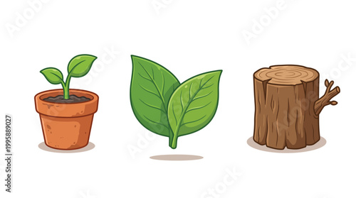 Pixel art tree growth stages icons Vector