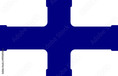 Blue Pipeline Section Icon, Professional Industrial Plumbing and Water Infrastructure Vector Illustration, Flat Engineering System Architecture Graphic